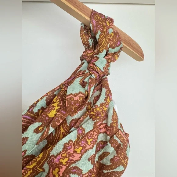 zimmermann tiggy bow midi dress NWT Zimmermann Tiggy Bow Midi Dress in Spliced Paisley sz 0 or US 4